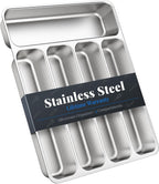 Organizador de cubiertos, acero inoxidable, apto para lavavajillas