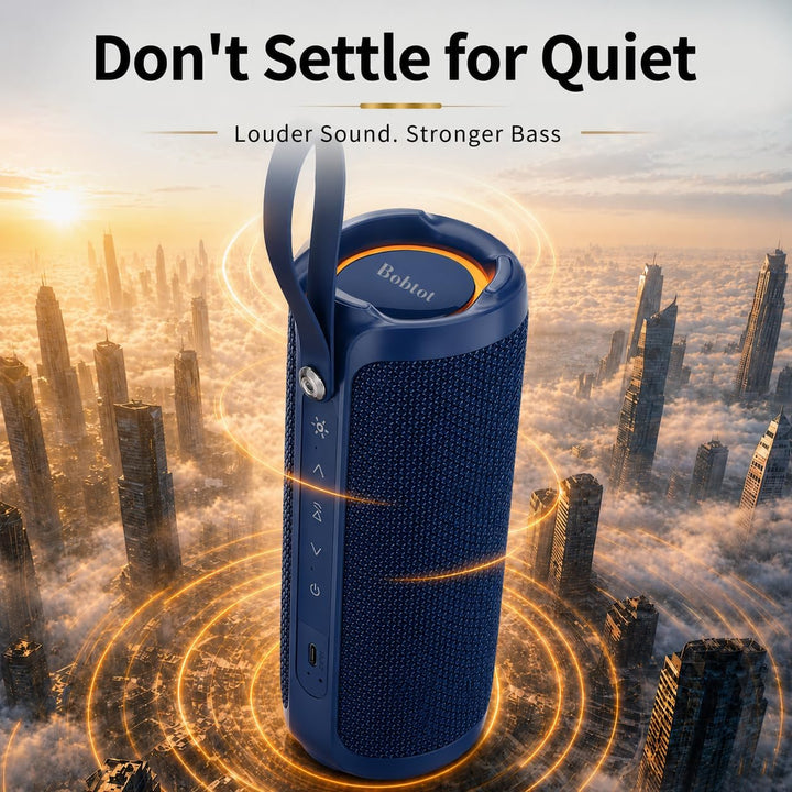 Bobtot Altavoz Bluetooth portátil, altavoz impermeable IPX6 con gra...