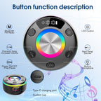 OYIB Altavoz de ducha Bluetooth, altavoz portátil IPX7, sonido HD de 360°