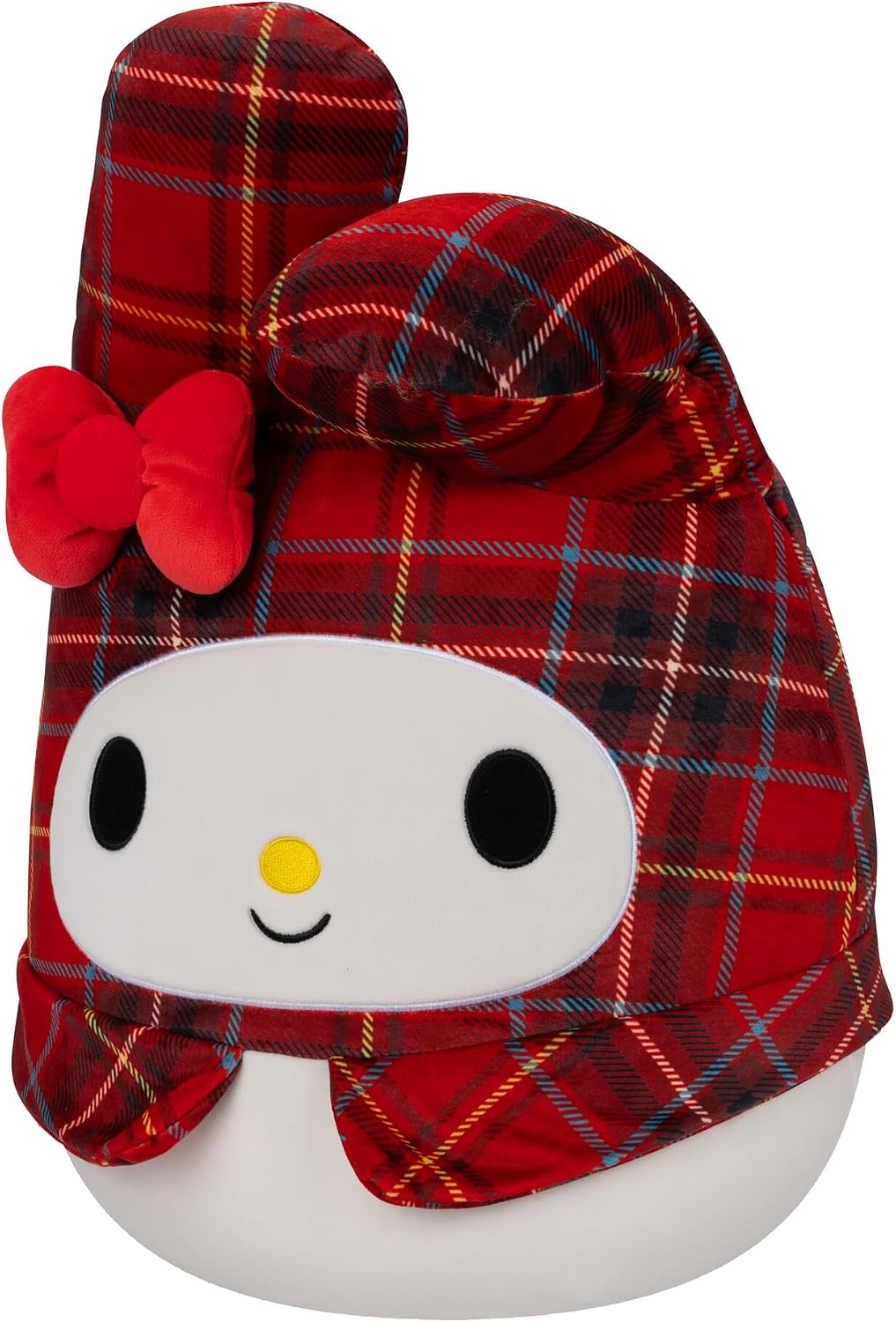 Squishmallows Sanrio Original - Peluche de 14.0 in, diseño de cuadros rojos, tamaño grande, ultrasuave y oficial de Jazwares