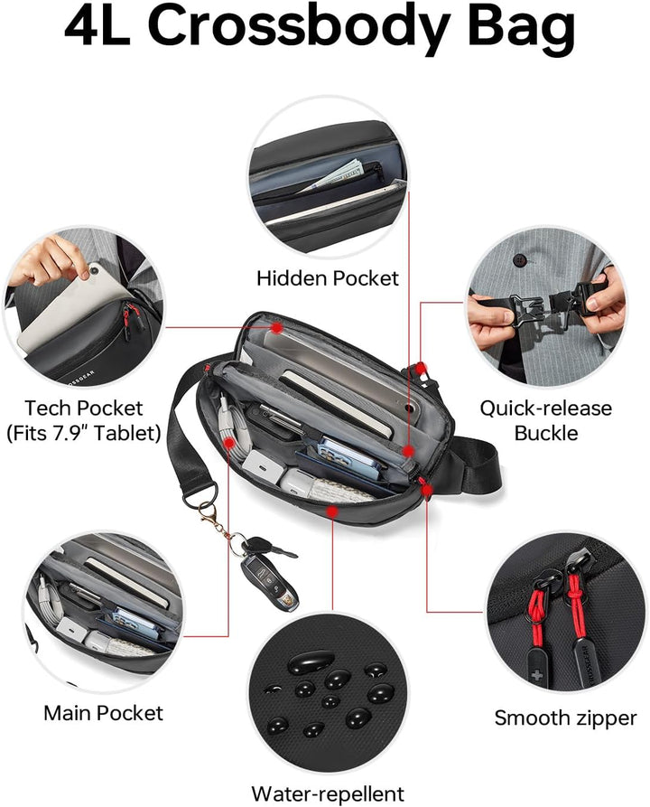 CROSSGEAR Mochila para laptop de 17.3 pulgadas para hombres y mujer...