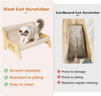 Sofá rascador grande de sisal para gatos de interior, muebles de tabla de