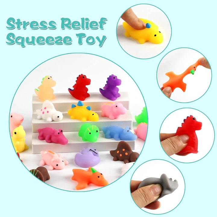 Juguetes Squishy Mochi, 24 piezas de dinosaurios esponjosos para ni...