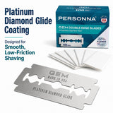 Personna GEM Platinum Diamond Glide - Cuchillas de afeitar de doble...