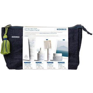 KORRES Kit facial de proteínas, ritual de 4 pasos con limpiador esp...