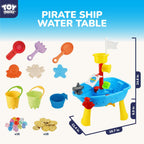 TOY Life Juego de mesa de arena y agua de barco pirata, de 3 a 6 años