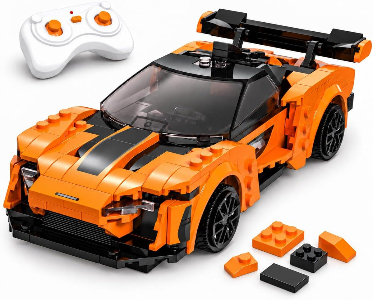 WISEPLAY Kit de construcción de automóviles a control remoto, juguetes de construcción RC controlados por aplicación STEM programable para niños y niñas de 6 a 12 años