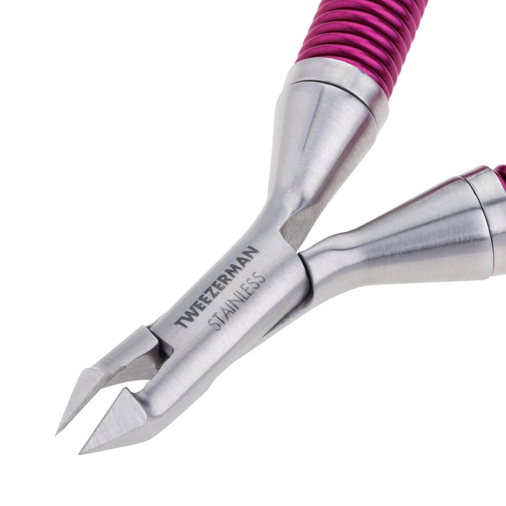 Tweezerman Pinza de cutícula de resorte en espiral con agarre y cor...