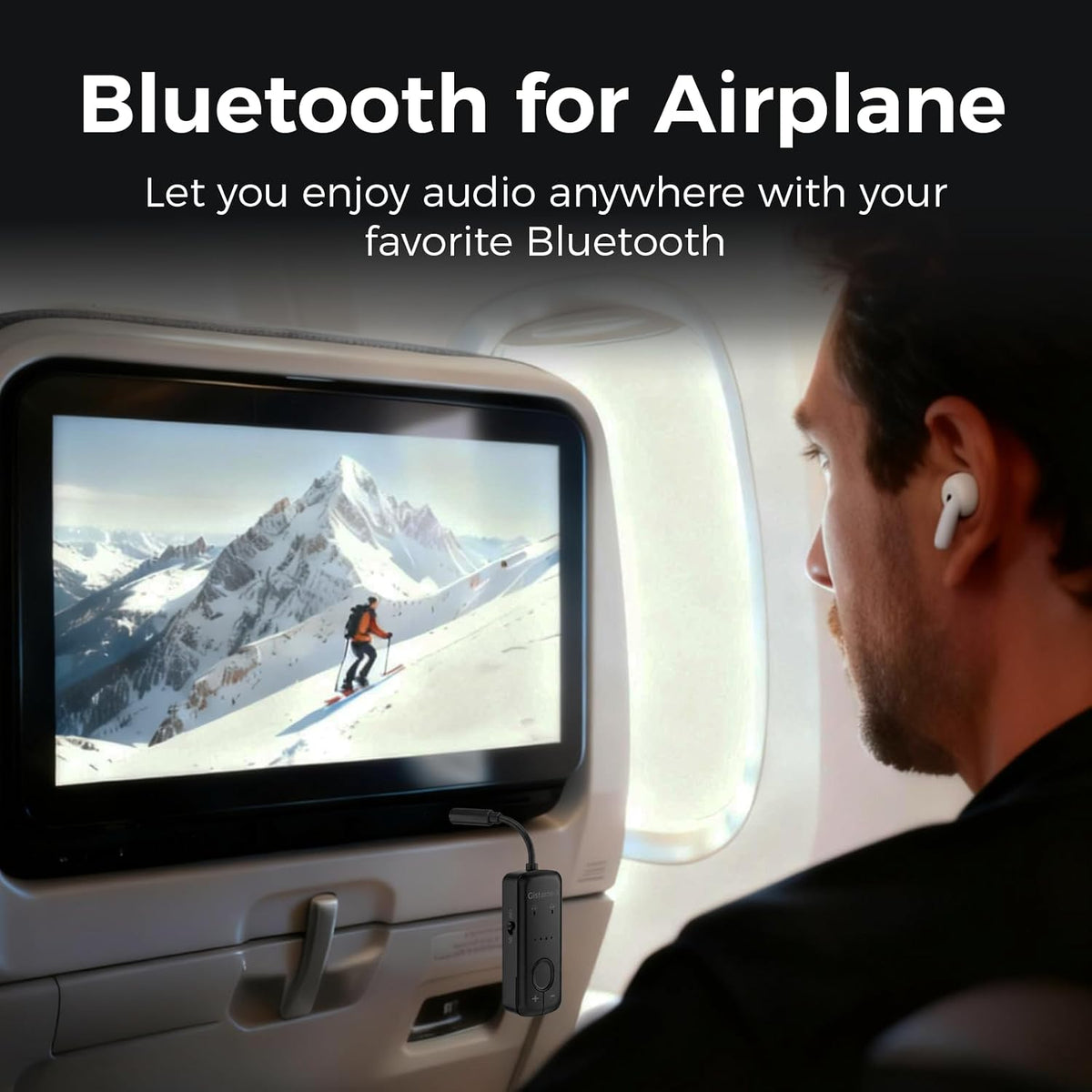 Adaptador Bluetooth de avión para 2 Airpods o auriculares