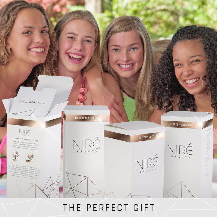Niré Beauty Juego de 15 brochas de maquillaje premiadas con brillo:...