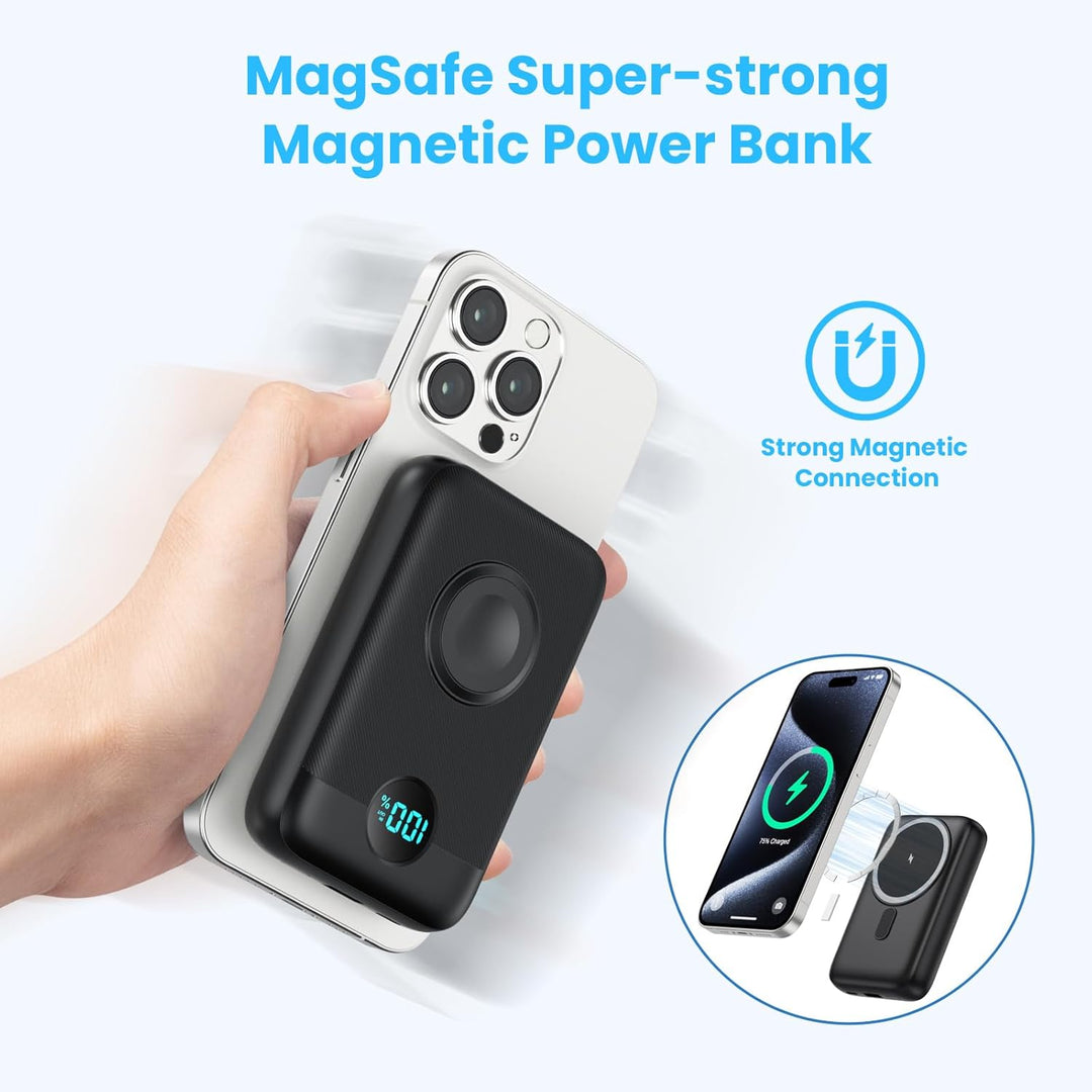 Cargador portátil magnético con cargador de Apple Watch, 10800 mAh,...