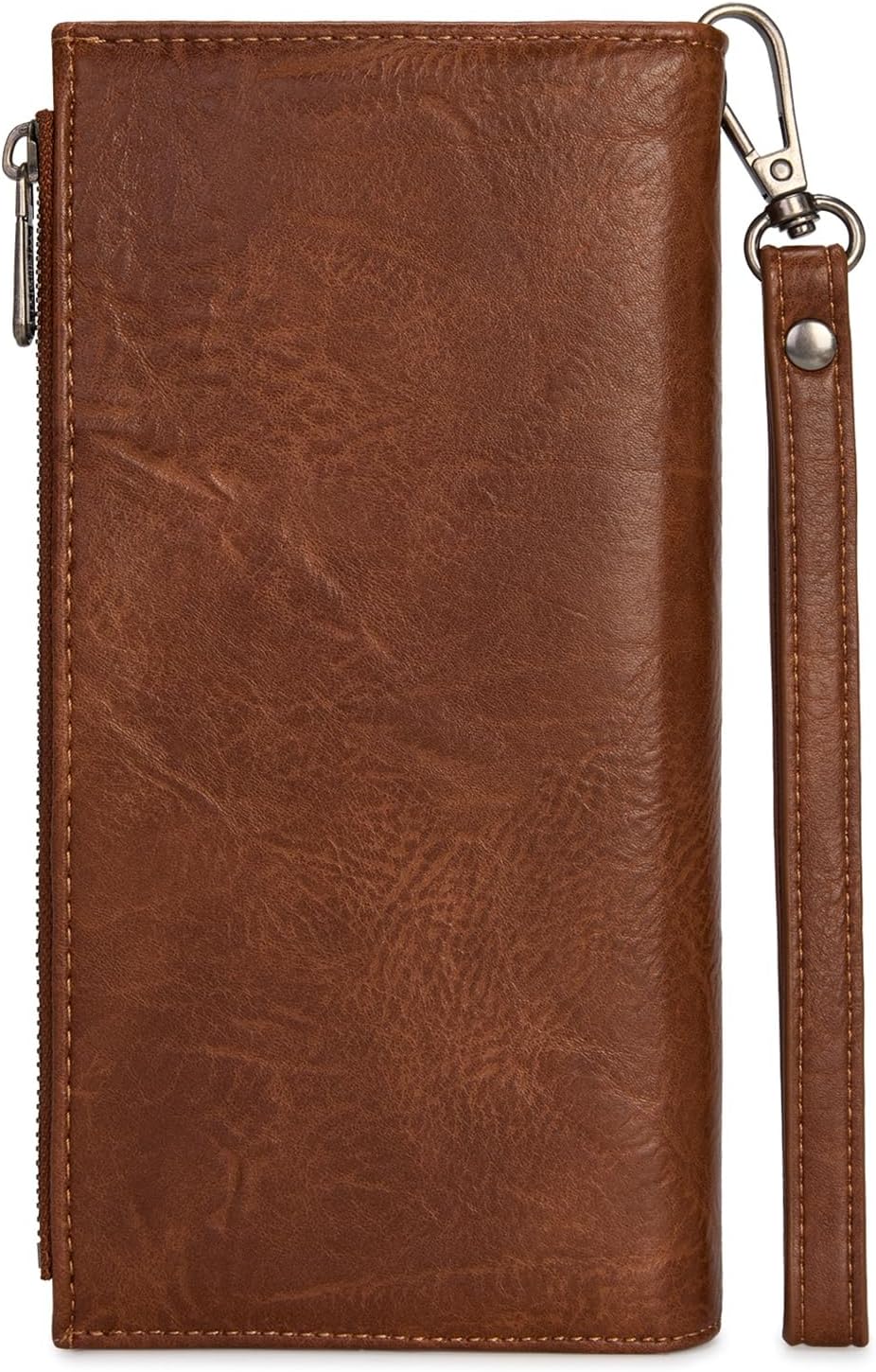 Wrangler - Carteras de pulsera para mujer con bloqueo RFID, carteras plegables, Marrón, Sencillo