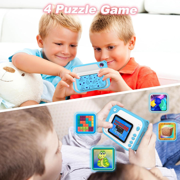 Cámara para niños con impresión instantánea, video de 1080P, tarjet...