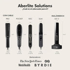 Aberlite Alisador delgado para barba y cabello, peine antiquemaduras
