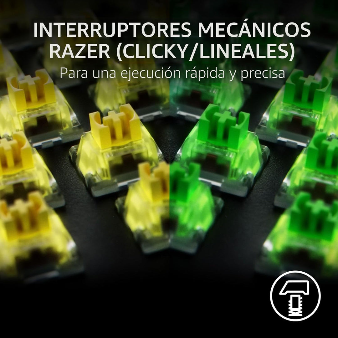 Razer BlackWidow V4 X Teclado mecánico para juegos: interruptores a...