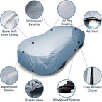 Funda de auto premium para Pontiac GTO 1968-1972, resistente, impermeable, para todo clima, con ajuste personalizado, para interior y exterior, protección UV, contra la nieve, con correas y