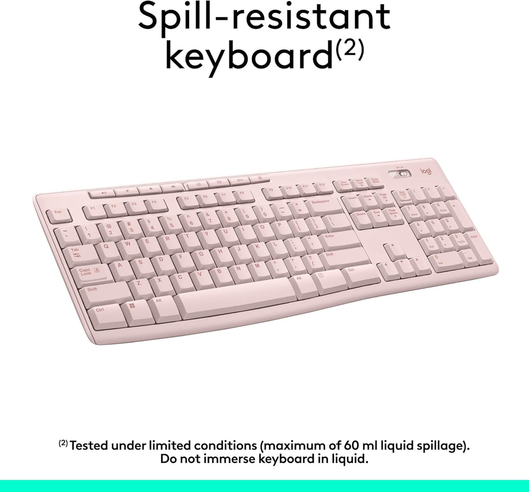 Logitech Teclado inalámbrico K270 para Windows, inalámbrico de 2,4...