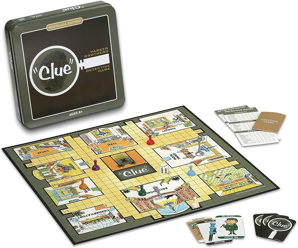 WS Game Company Clue Nostalgia Edition Juego de mesa en lata coleccionable