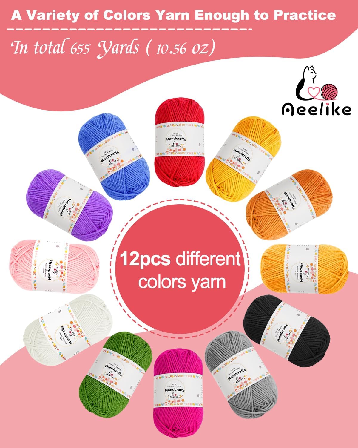 Aeelike Crochet Kit para Beginners Adults Kids, Complete Crochet Set, Winred