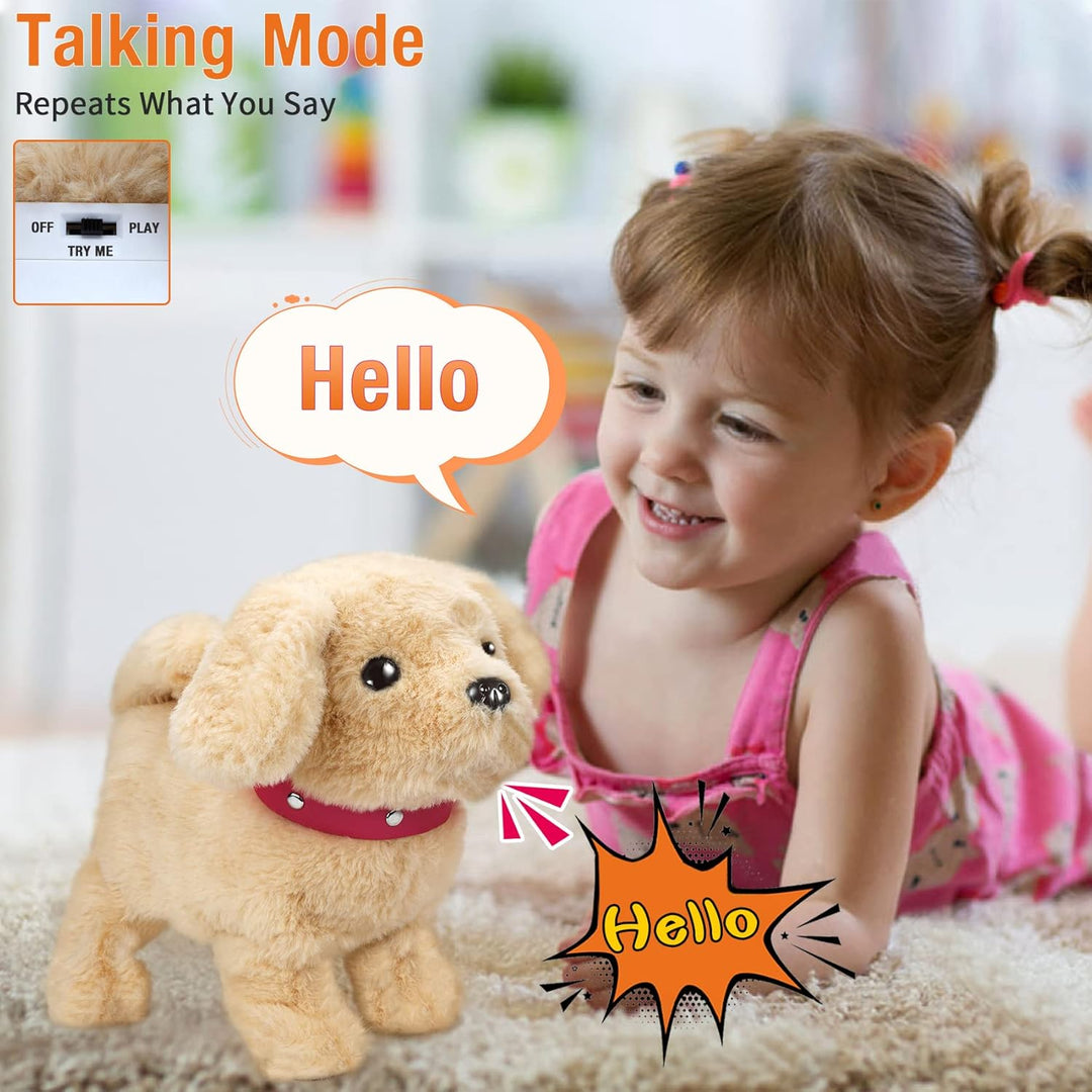 Koonie - Juguete de peluche parlante de Golden Retriever que repite...