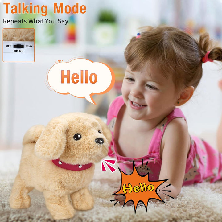Koonie - Juguete de peluche parlante de Golden Retriever que repite...