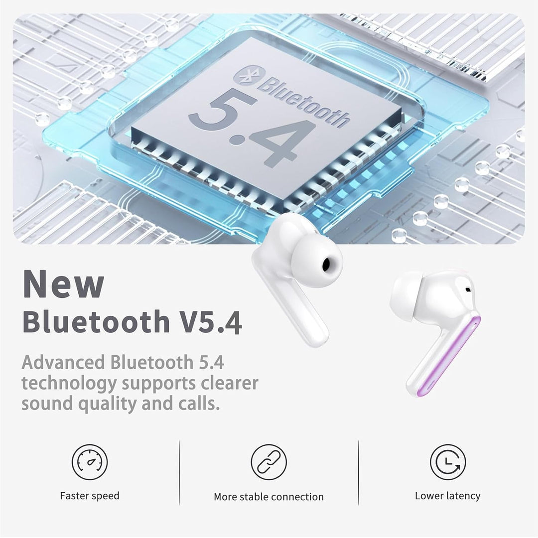 Auriculares inalámbricos, auriculares Bluetooth 5.4 2026 con 4 micr...