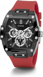 GUESS Serie GW0G para hombre | Reloj de tendencia analógica | Caja de policarbonato | Pulsera de silicona | Resistencia al agua 50M