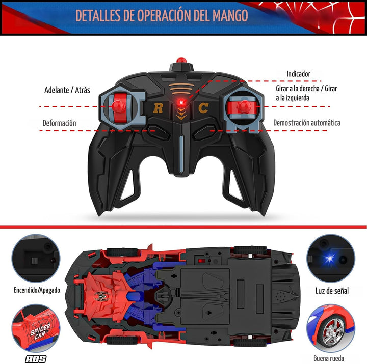 BLUEJAY Transform Rc Cars para niños 4-7 8-12, Auto de control remo...