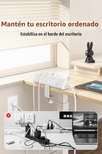 Abrazadera de escritorio USB C, carga rápida de 40 W, 6.5 pies