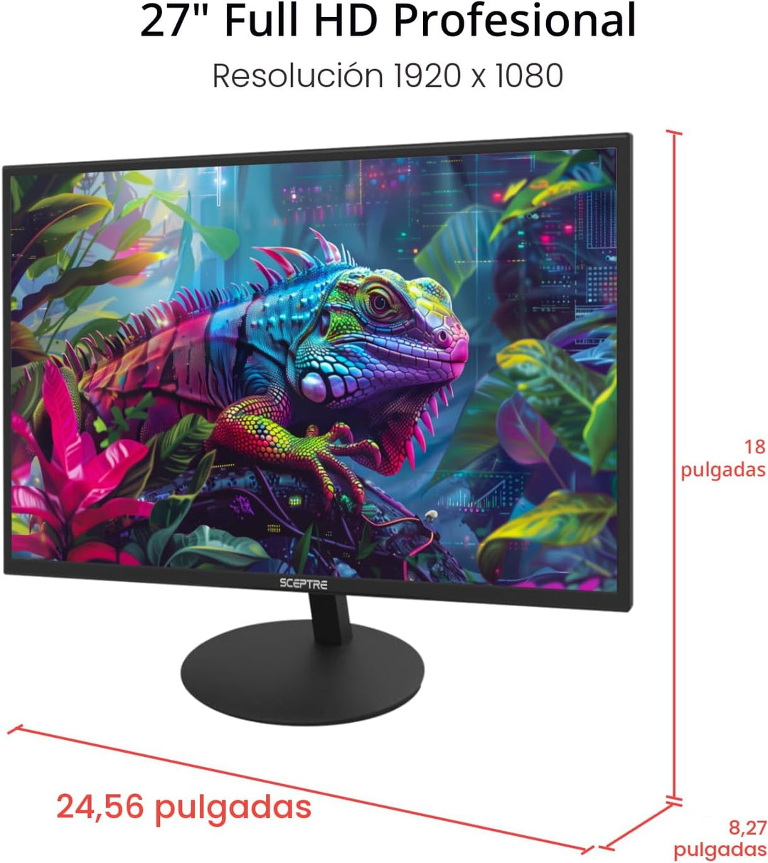Sceptre E275W-19203R - Monitor LED de 27 pulgadas 1080P 99% sRGB, 2...