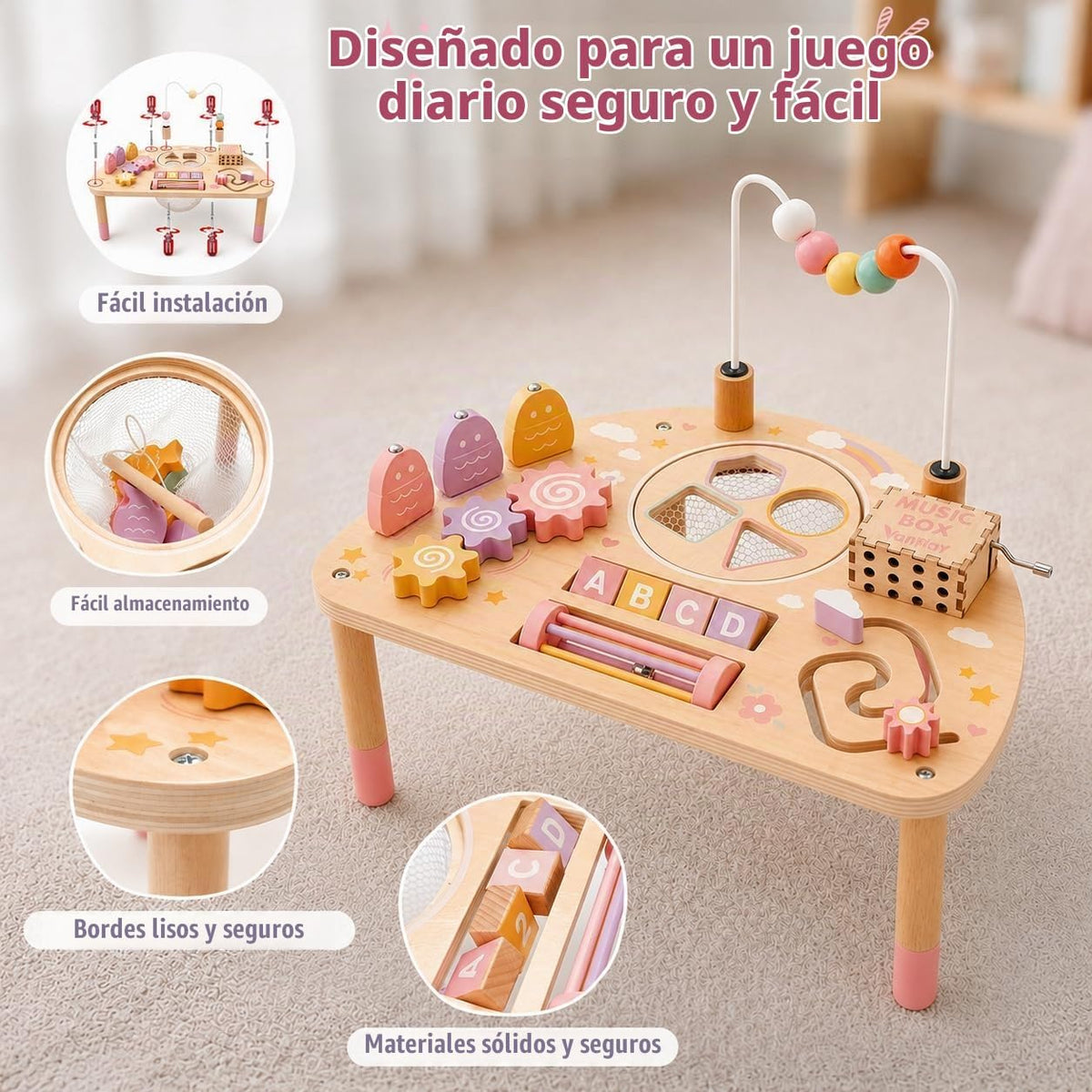 Vanplay Juguetes Montessori para regalo de niña de 1 a 2 años, primer