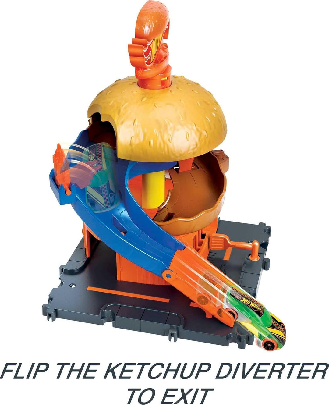 Hot Wheels City Burger Drive-Thru Playset con 1 vehículo