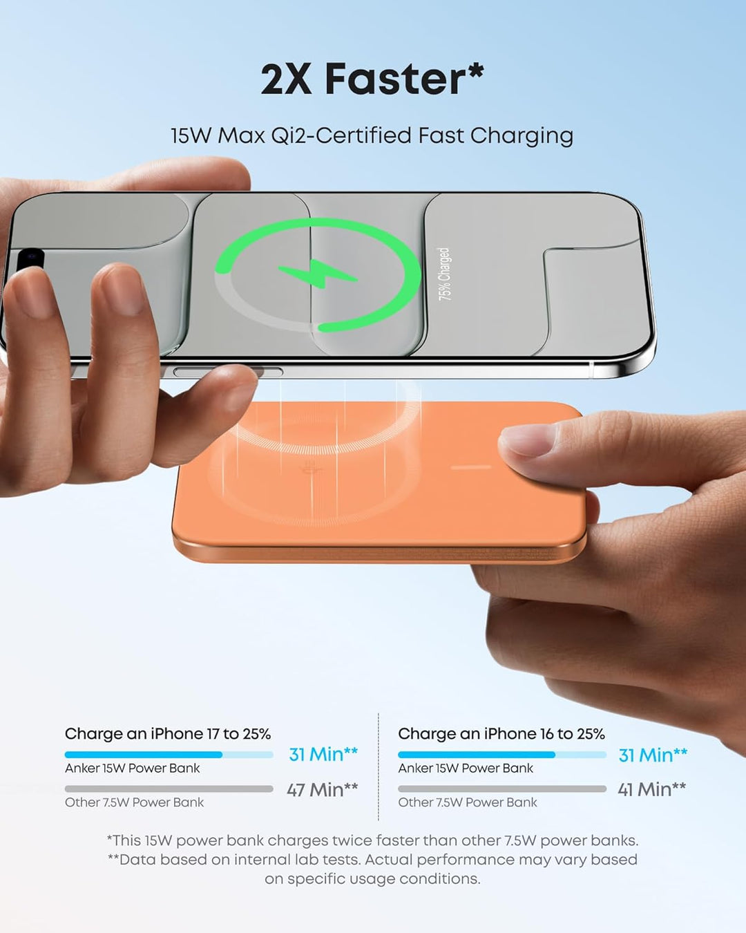 Anker Banco de energía Nano MagSafe, batería de carga inalámbrica m...
