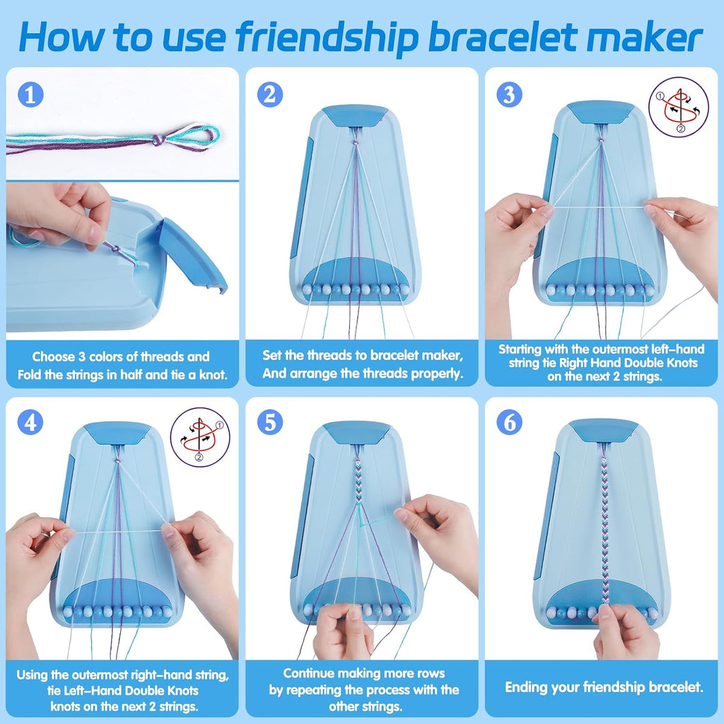 Maynacs Kit de fabricación de pulseras de la amistad para niñas de 8 a 12