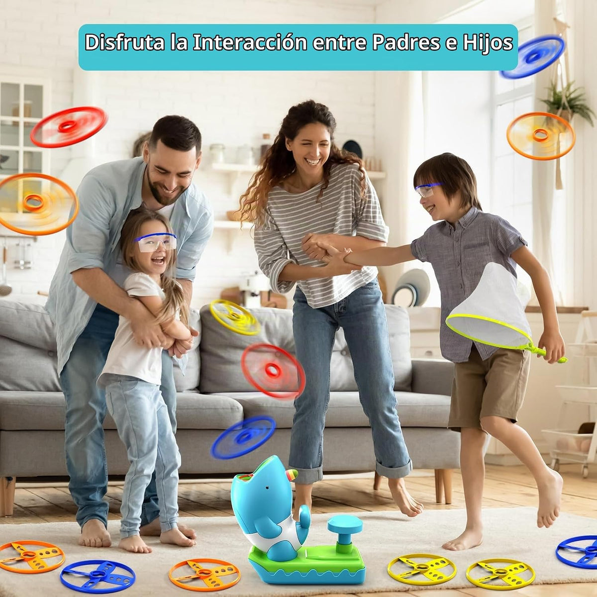 24 piezas de lanzador de discos voladores para interiores y exteriores, juguetes de regalo para niños de 3, 4, 5, 6 años, juguetes para exteriores para niños de 3 a 5 4 a 8 años, ideal para niños de 3, 4, 5, 6 años, regalos de cumpleaños