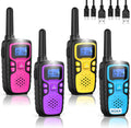 Walkie Talkies para niños recargables de largo alcance, regalo de cumpleaños de Navidad para niños de 5, 6, 7, 8, 9, 10, 11, 12 años, equipo de senderismo, juegos de campamento con NOAA