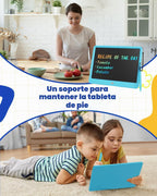 Tableta de escritura LCD de 12 pulgadas, tablero de dibujo colorido, tablero de garabatos, almohadilla de escritura borrable y reutilizable, educativa para niñas y niños de 3 a 8 años (azul)