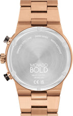 Movado Bold Fusion Reloj para Hombres - Movimiento Cuarzo Suizo Cronógrafo, Brazalete de Acero Inoxidable con Eslabones - Resistencia al Agua 5 ATM - Reloj de Lujo de Moda para Él - 44mm