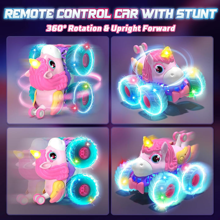 Lehoo Castle Auto a control remoto para niñas con rotación
