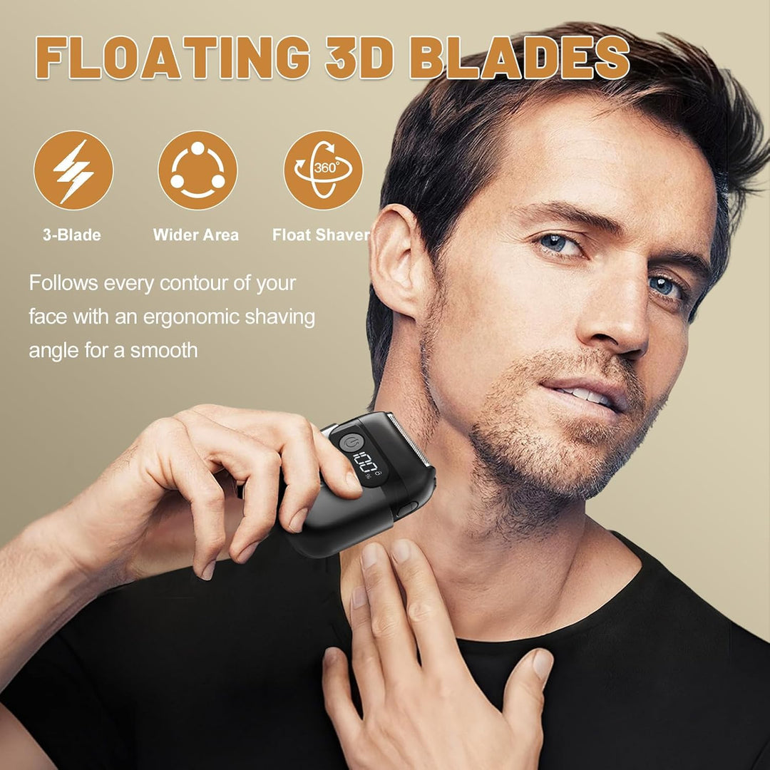 Afeitadoras eléctricas de aluminio para hombres, mini maquinilla de...