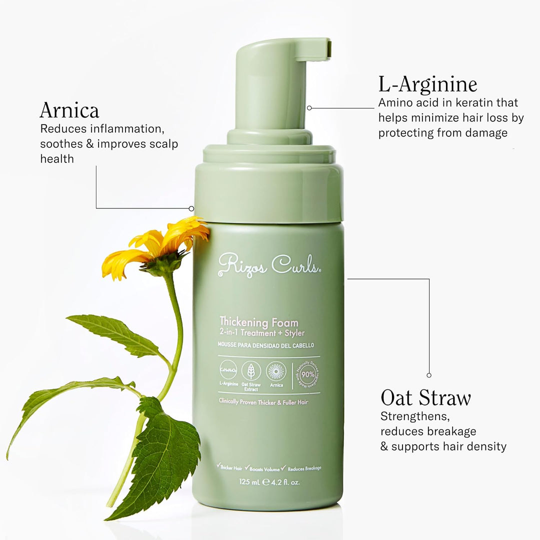Rizos Curls Tratamiento 2 en 1 de espuma espesante + moldeador, mej...