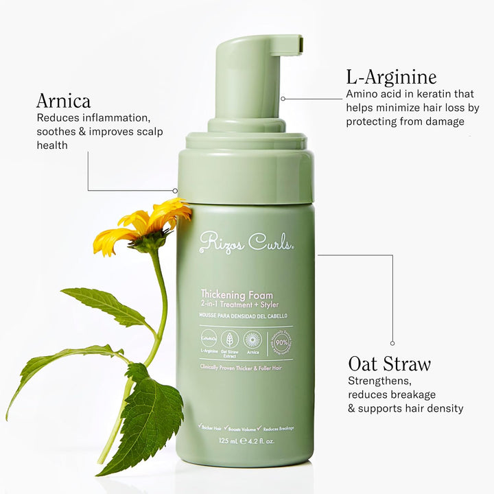 Rizos Curls Tratamiento 2 en 1 de espuma espesante + moldeador, mej...