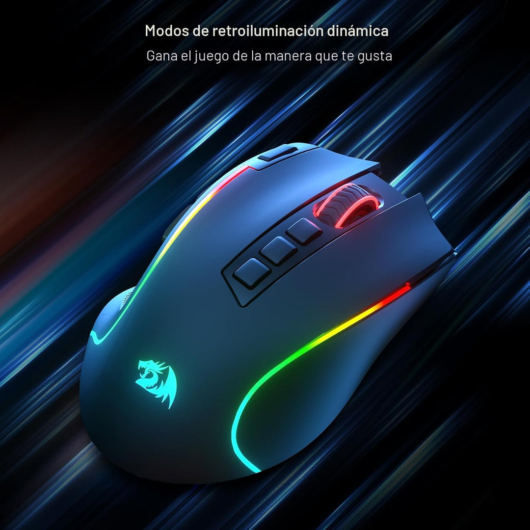 Redragon Ratón para juegos M612 PRO RGB, 8000 DPI con cable\/inalám...