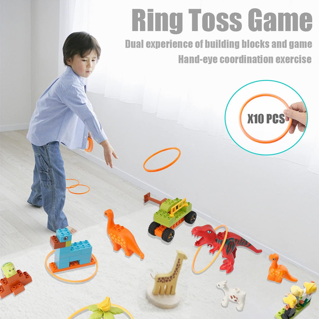 Bloques de construcción para niños pequeños de 3 a 5 años, juguetes de dinosaurio