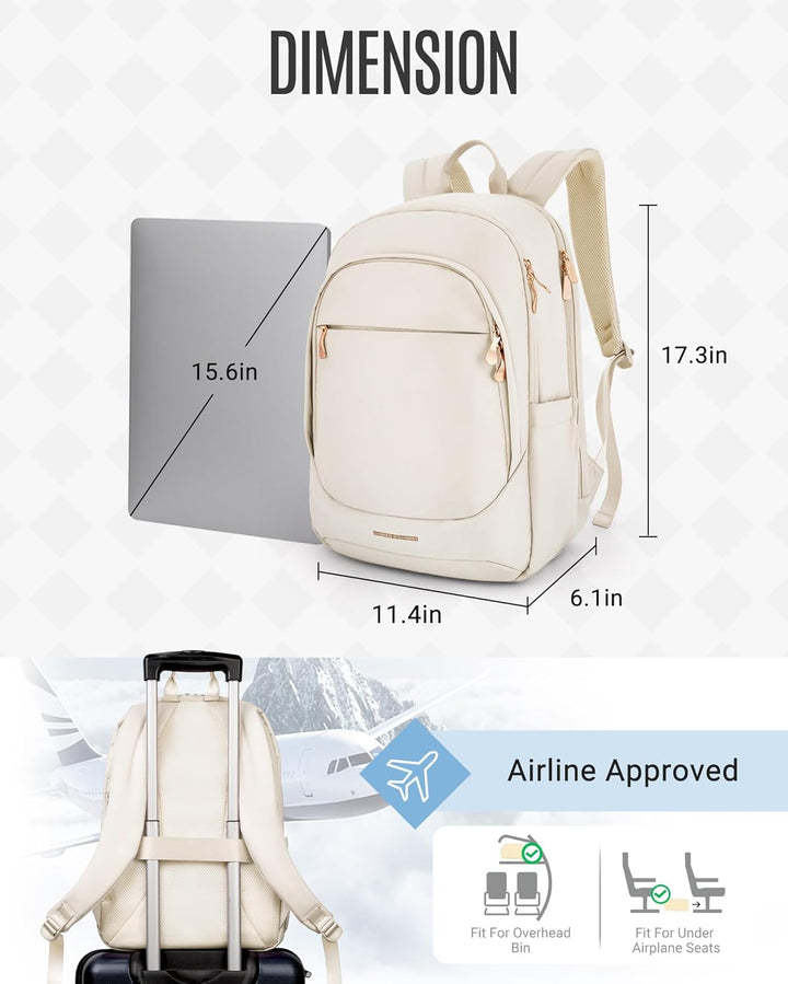 LIGHT FLIGHT Mochila para laptop para mujer, bolsa de viaje para la...