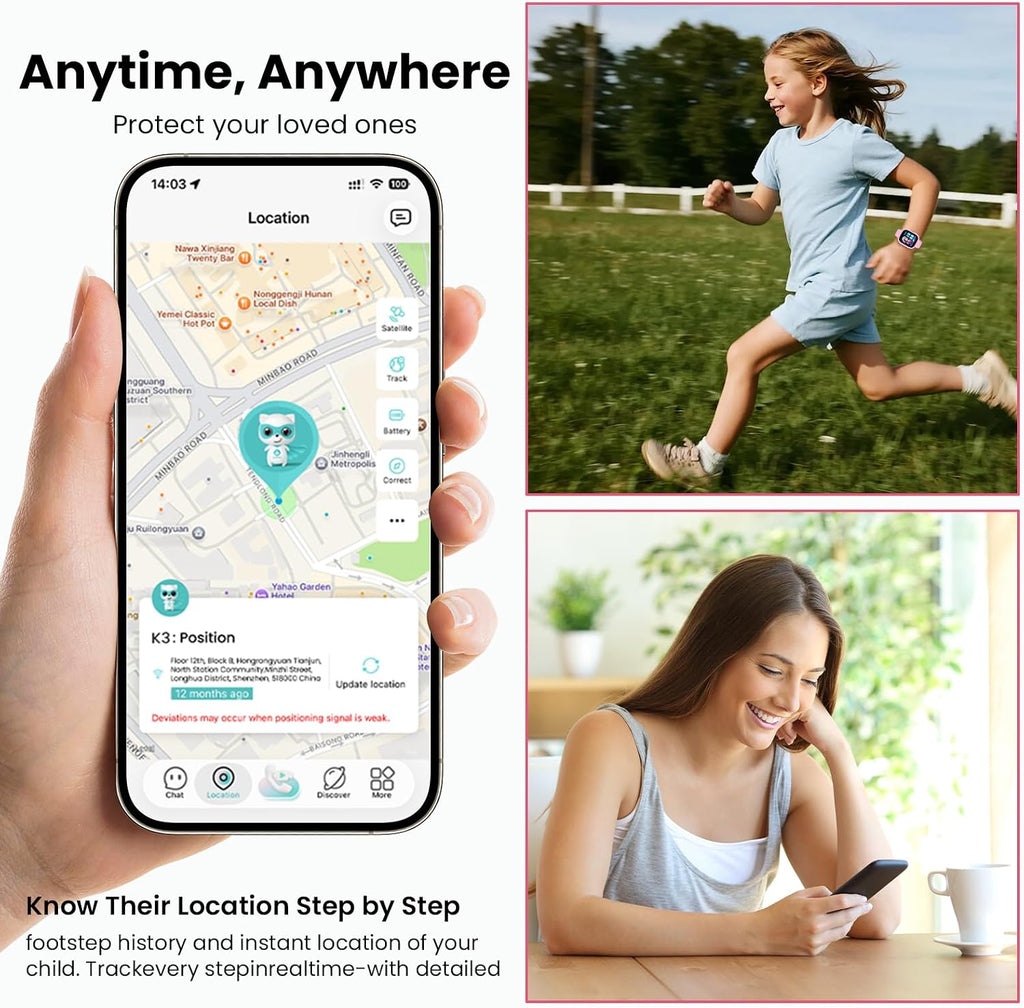 Reloj inteligente para niños con rastreador GPS