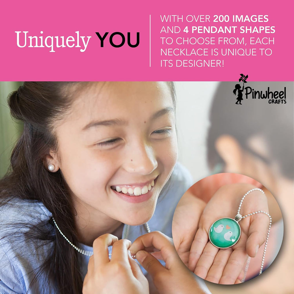 Paquete de joyas de flores y colgantes de origami – Divertido juego de regalo de artes y manualidades para niñas de 8 a 12 años – Crea flores de papel y collares personalizados en casa