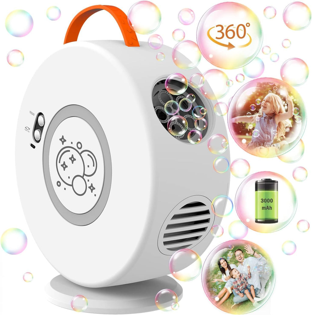 Weilim Máquina automática de burbujas para niños, soplador de burbujas