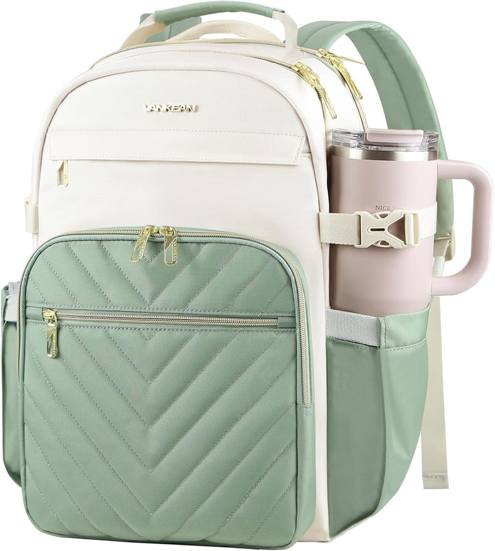 VANKEAN Mochila para laptop para mujer con bolsillo gigante para va...