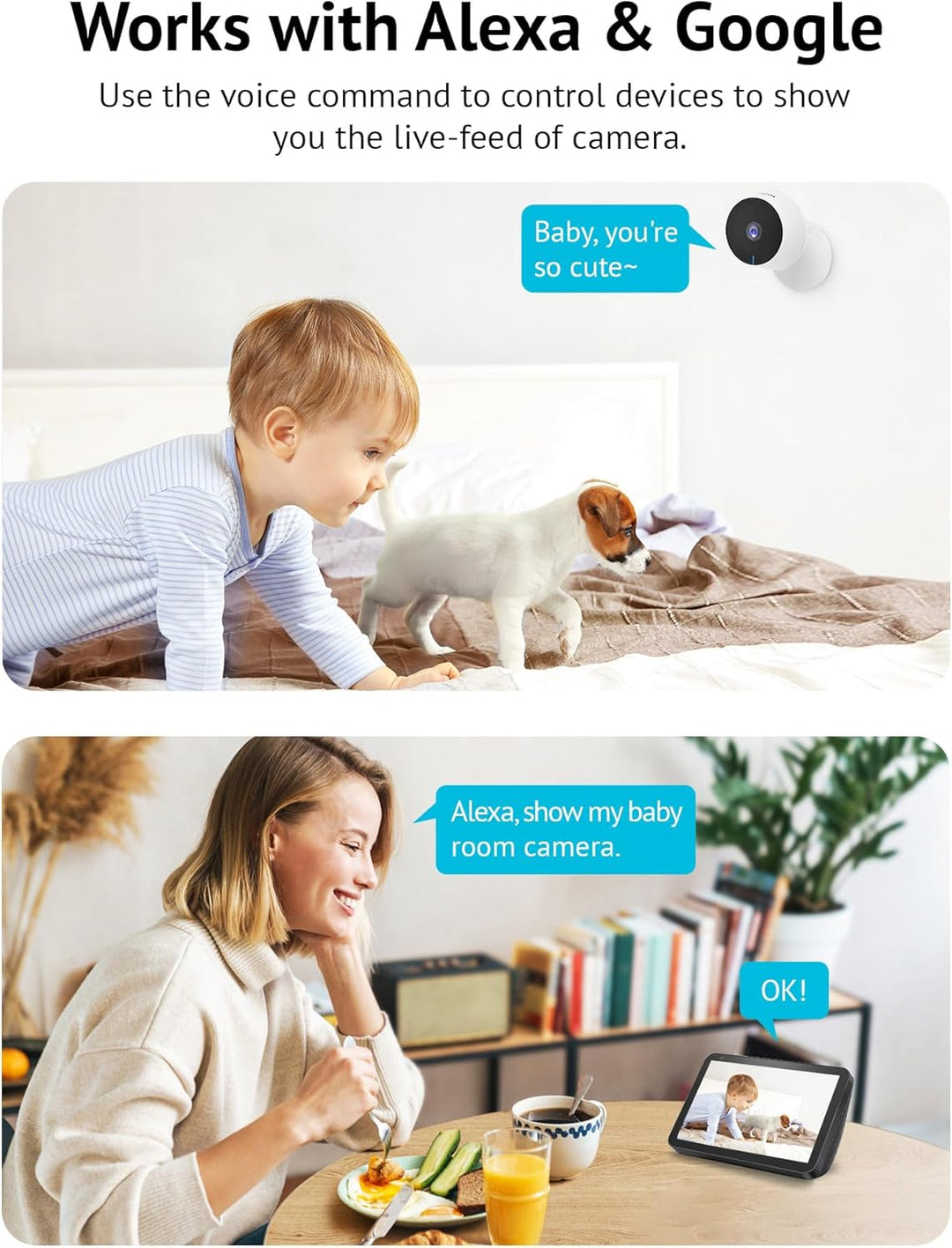 LaView Cámaras 3K de 5MP para Seguridad del Hogar en Interiores, Cá...